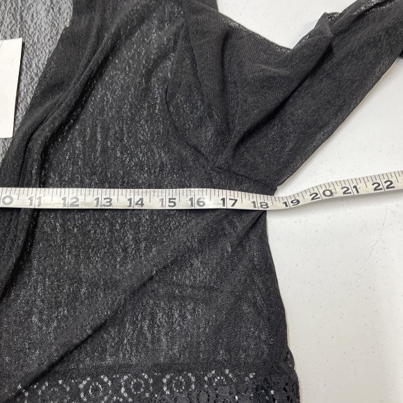 Ember Kimono Womens XL Black Sheer Mesh Crochet Open Front Witchy Whimsigoth - Picture 10 of 10